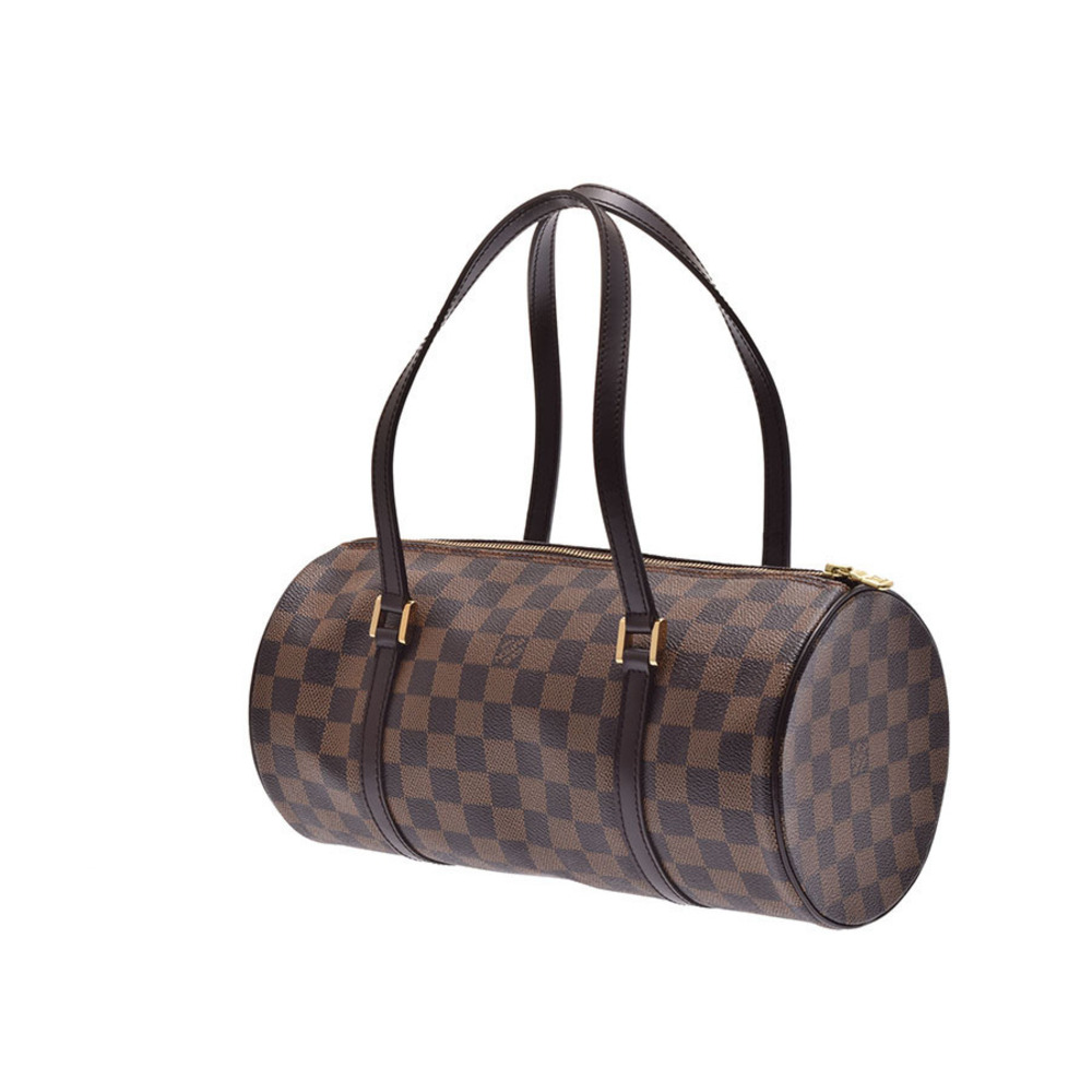 Louis Vuitton Ebene Papillon brown leather handbag Damier